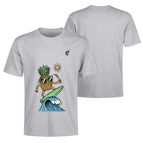 Mens 100% Cotton T-Shirt - Surfing Pineapple - Mr.Shit