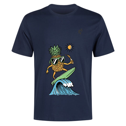 Mens 100% Cotton T-Shirt - Surfing Pineapple - Mr.Shit