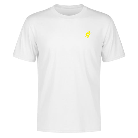 Mens 100% Cotton T-Shirt - Yellow Logo - Mr.Shit