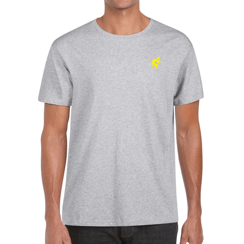 Mens 100% Cotton T-Shirt - Yellow Logo - Mr.Shit