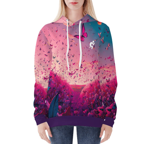 Womens Hoodie - Butterflies - Mr.Shit