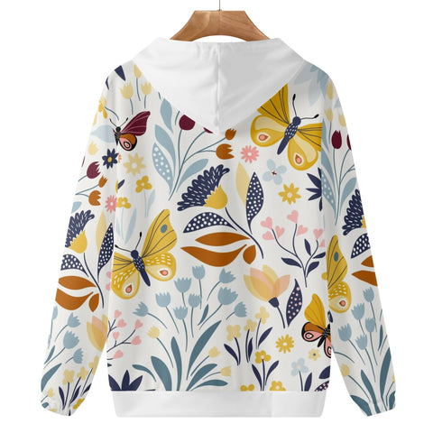 Womens Hoodie - Floral Butterfly - Mr.Shit