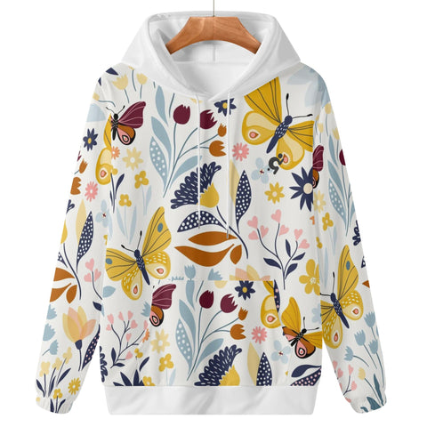 Womens Hoodie - Floral Butterfly - Mr.Shit