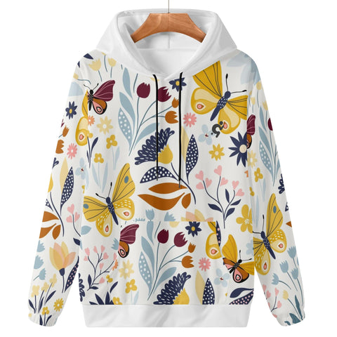 Womens Hoodie - Floral Butterfly - Mr.Shit