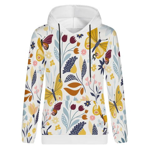 Womens Hoodie - Floral Butterfly - Mr.Shit