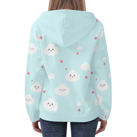 Womens Hoodie - Happy Clouds - Mr.Shit