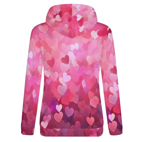 Womens Hoodie - Love Hearts - Mr.Shit