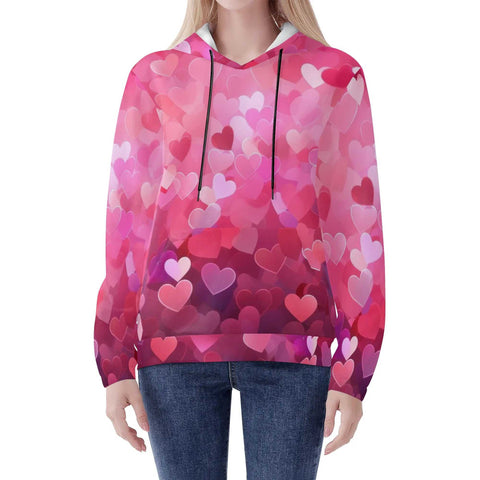 Womens Hoodie - Love Hearts - Mr.Shit