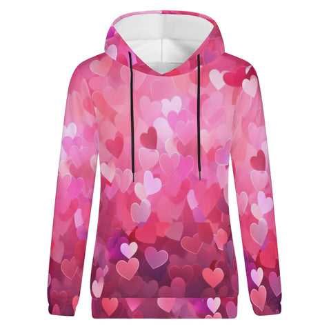 Womens Hoodie - Love Hearts - Mr.Shit