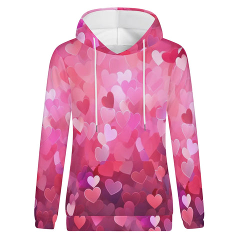 Womens Hoodie - Love Hearts - Mr.Shit