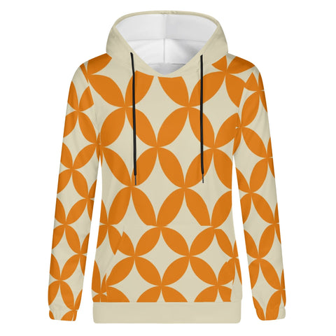 Womens Hoodie - Orange Retro 10 - Mr.Shit