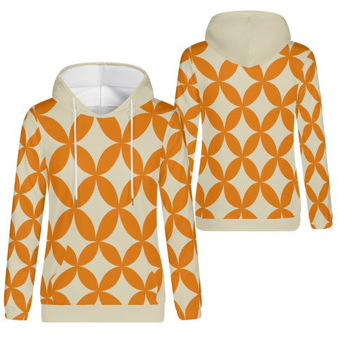 Womens Hoodie - Orange Retro 10 - Mr.Shit