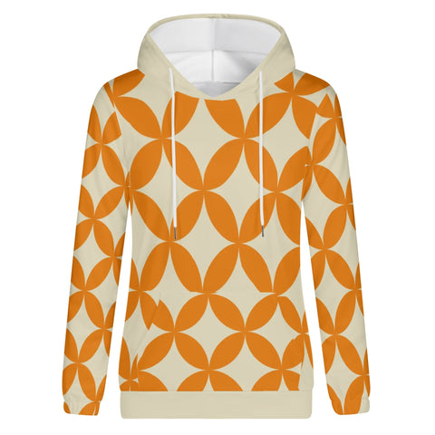 Womens Hoodie - Orange Retro 10 - Mr.Shit