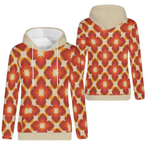 Womens Hoodie - Orange Retro 11 - Mr.Shit