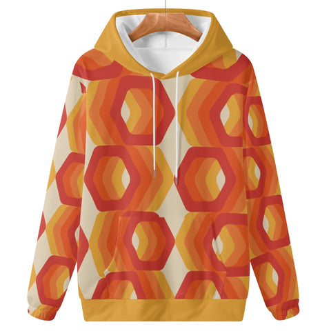 Womens Hoodie - Orange Retro 12 - Mr.Shit