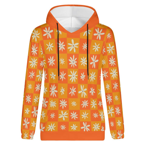 Womens Hoodie - Orange Retro 2 - Mr.Shit