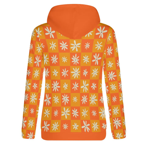 Womens Hoodie - Orange Retro 2 - Mr.Shit