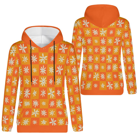 Womens Hoodie - Orange Retro 2 - Mr.Shit