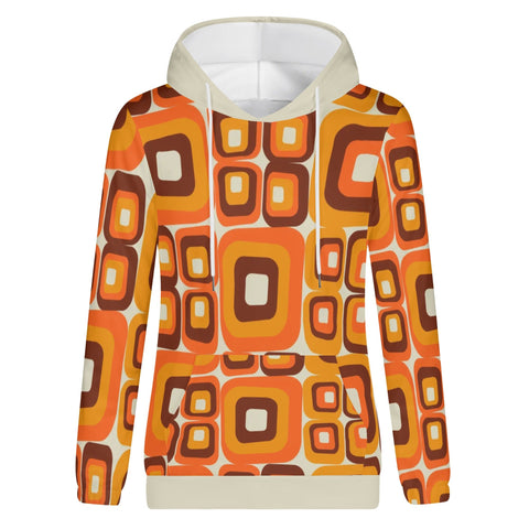 Womens Hoodie - Orange Retro - Mr.Shit