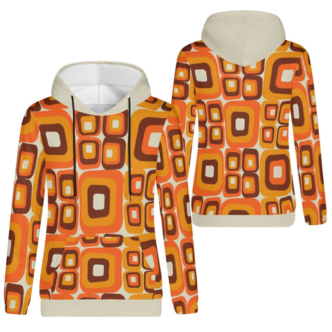 Womens Hoodie - Orange Retro - Mr.Shit