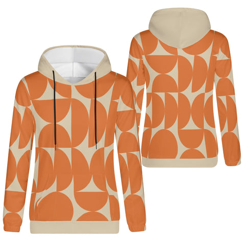 Womens Hoodie - Orange Retro 5 - Mr.Shit