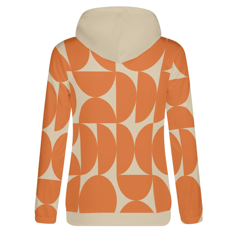 Womens Hoodie - Orange Retro 5 - Mr.Shit