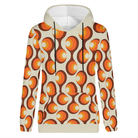 Womens Hoodie - Orange Retro 6 - Mr.Shit