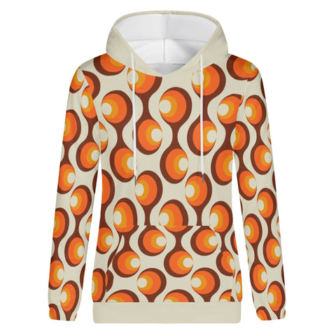 Womens Hoodie - Orange Retro 6 - Mr.Shit