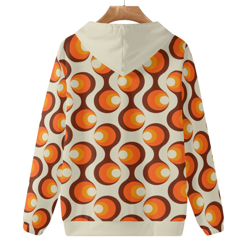 Womens Hoodie - Orange Retro 6 - Mr.Shit