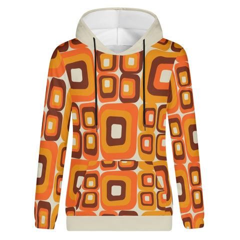 Womens Hoodie - Orange Retro - Mr.Shit