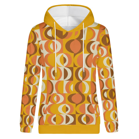 Womens Hoodie - Orange Retro 8 - Mr.Shit