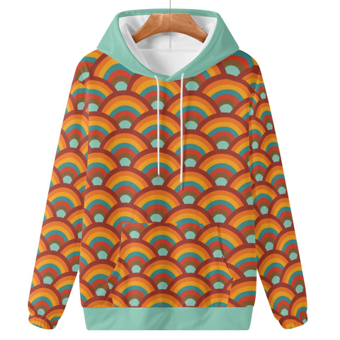 Womens Hoodie - Orange Retro 9 - Mr.Shit