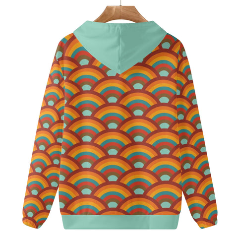 Womens Hoodie - Orange Retro 9 - Mr.Shit