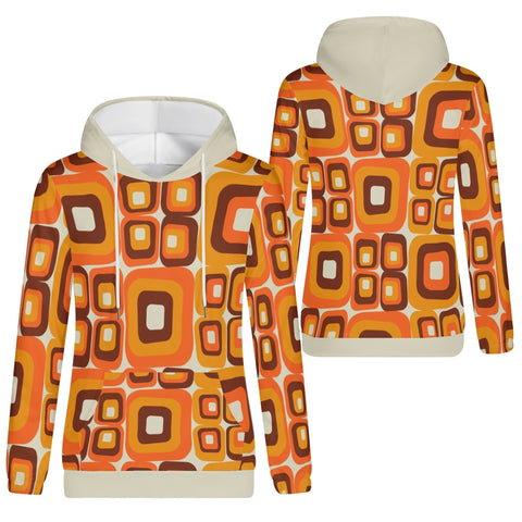 Womens Hoodie - Orange Retro - Mr.Shit