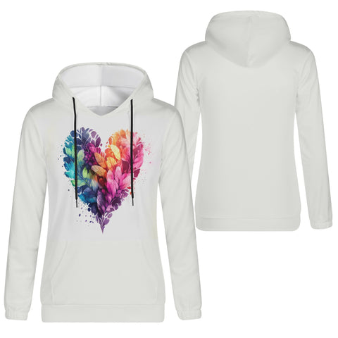 Womens Hoodie - Rainbow Heart - Mr.Shit