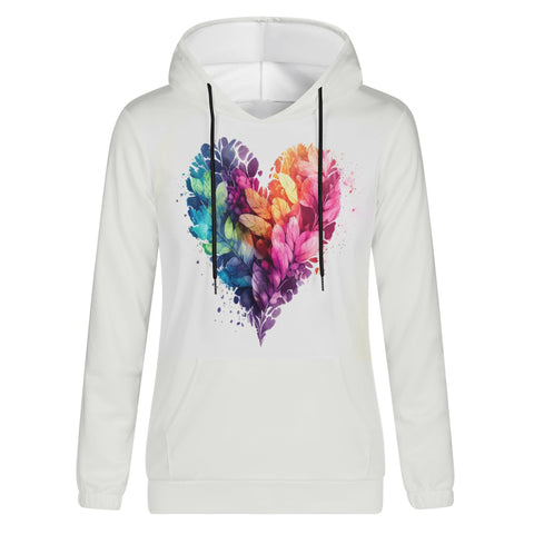 Womens Hoodie - Rainbow Heart - Mr.Shit