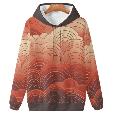 Womens Hoodie - Red Clouds - Mr.Shit