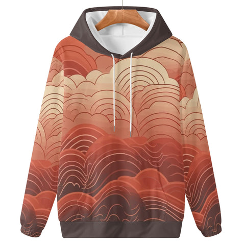 Womens Hoodie - Red Clouds - Mr.Shit