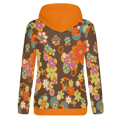 Womens Hoodie - Retro Floral 2 - Mr.Shit