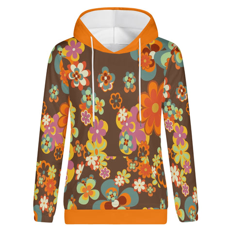 Womens Hoodie - Retro Floral 2 - Mr.Shit