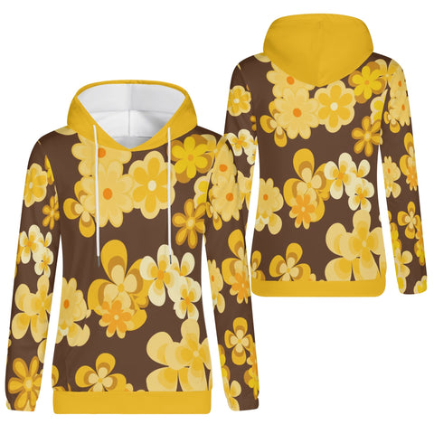 Womens Hoodie - Retro Floral 3 - Mr.Shit