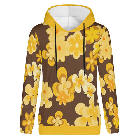 Womens Hoodie - Retro Floral 3 - Mr.Shit