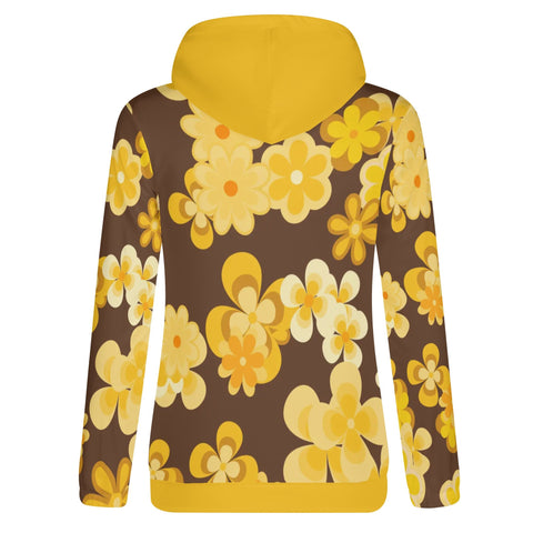 Womens Hoodie - Retro Floral 3 - Mr.Shit