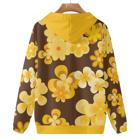 Womens Hoodie - Retro Floral 3 - Mr.Shit