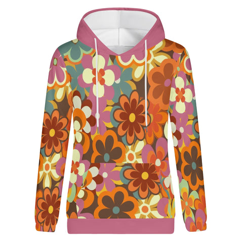 Womens Hoodie - Retro Floral 5 - Mr.Shit