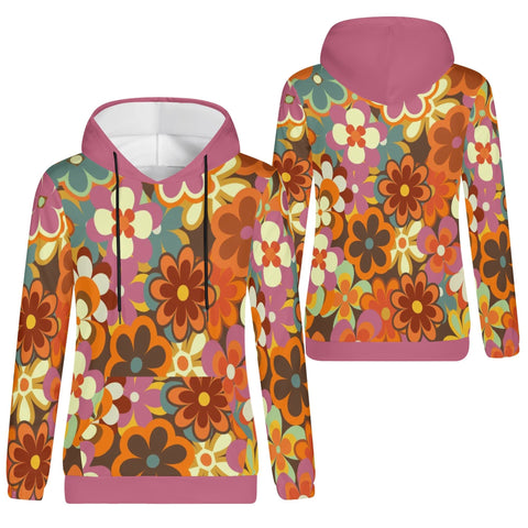 Womens Hoodie - Retro Floral 5 - Mr.Shit