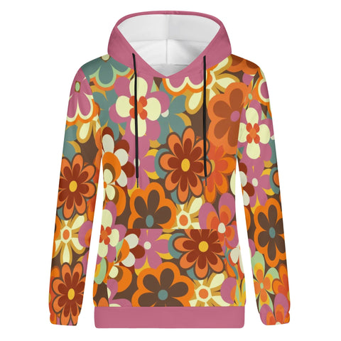 Womens Hoodie - Retro Floral 5 - Mr.Shit