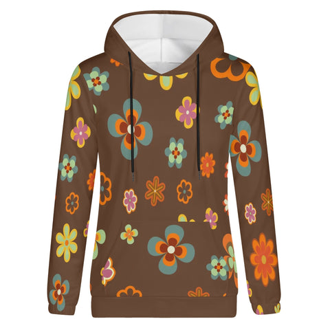 Womens Hoodie - Retro Floral 6 - Mr.Shit