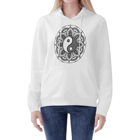 Womens Hoodie - Ying Yang Mandala - Mr.Shit