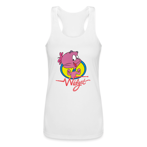 Women’s Performance Racerback Tank Top - Widget The World Watcher - Mr.Shit